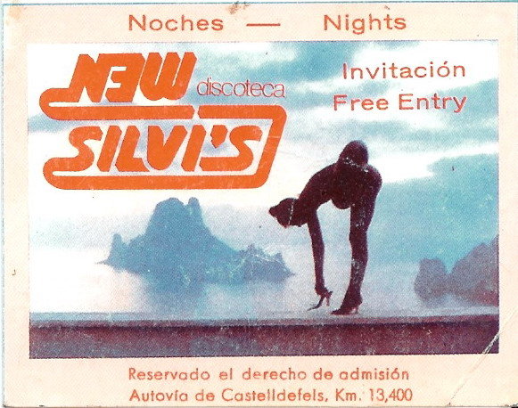 Flyer d'entrada gratuta per a les nits de la discoteca New Silvi's de Gav Mar